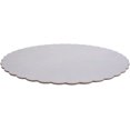 thumbnail image 2 of Cake Board 11-7/8 Inch Diameter - Thick Strong Compact Heavyweight Non-Corrugated Cardboard - Scalloped-Edge Circle with White Bottom and Silver-Foil Top - Pack of 5, 2 of 2