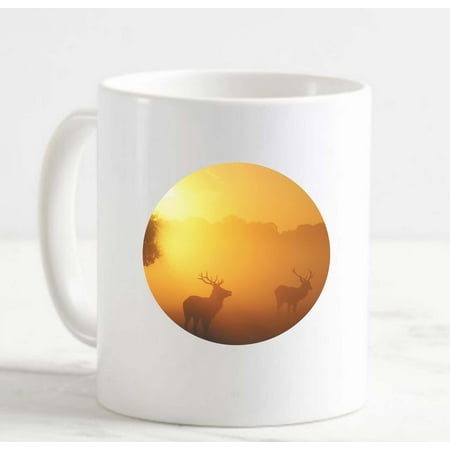 

Coffee Mug Deer in the Morning Light Pub White Coffee Mug Funny Gifts Cup