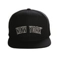 thumbnail image 4 of Original Snapback Custom American Cities State Letters Ajustable Flat Visor Cap (New York Black, White Black), 4 of 4