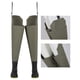 thumbnail image 3 of Wosthever Ave zancuda de nailon ligera e impermeable para pesca, pantalones para vadear impermeables para hombres y mujeres Pescar gris verde XL, 3 of 6