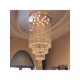 thumbnail image 1 of Large Luxury Crystal Chandelier Lighting, Modern LED Round Raindrop Flush Mount Ceiling Light Fixture For Hotel Staircase Hallway Dia 31.5" X H 79", 1 of 4