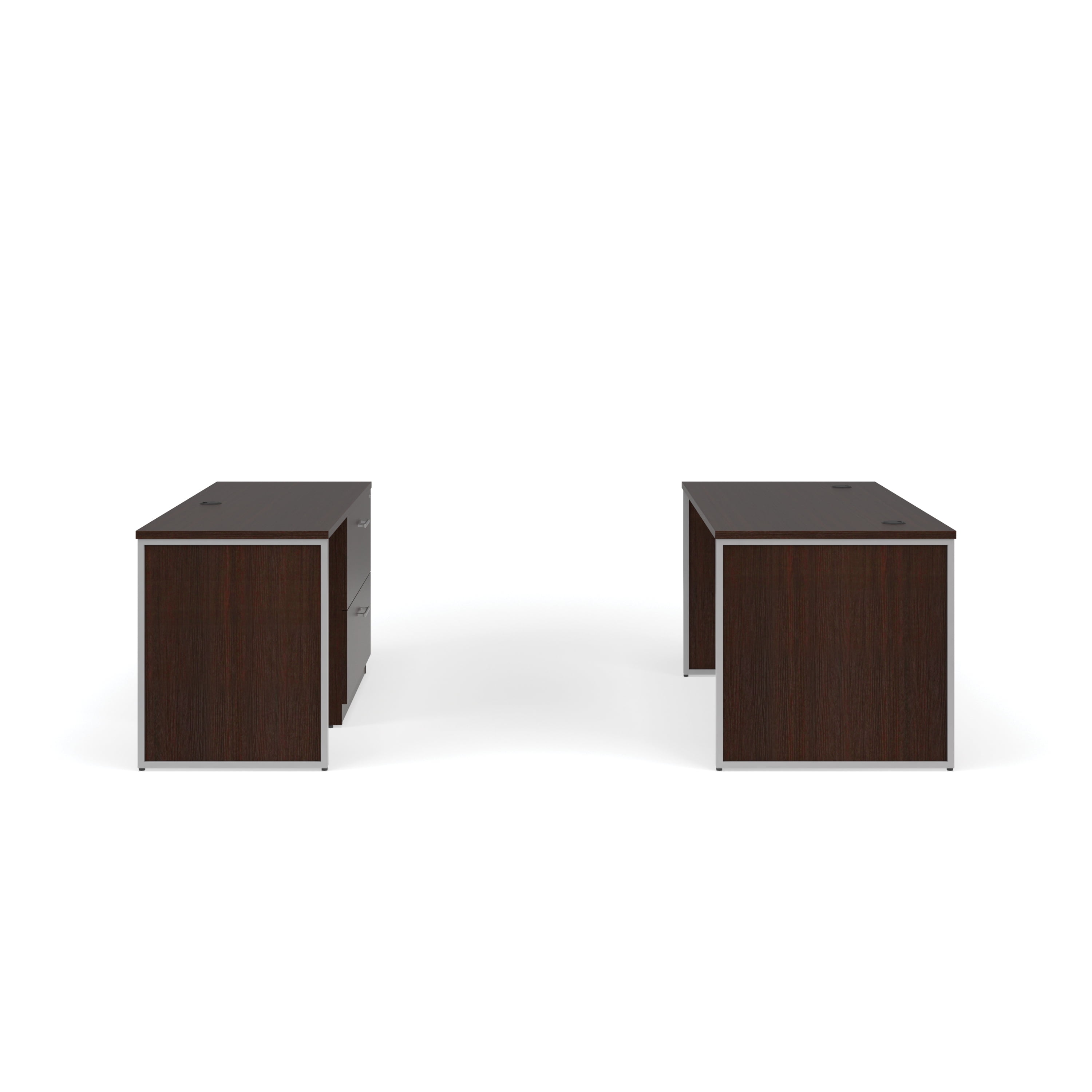 OFM Fulcrum Series Office Furniture Set, 60" Table Desk, 60" Credenza, Lateral Filing Cabinet, Modesty Panel, Leg Panels, in White
