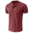 thumbnail image 3 of PEASKJP Mens Casual Henley Shirts Short Sleeve Athletic Workout Shirt Gym Muscle Slim Fit Basic Tops (,XXL), 3 of 6