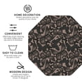 thumbnail image 4 of Lsque Vintage Flowers Pattern 4" Drink Coasters Set of 6, Leather Absorbent Coasters, Table Coaster Set Decorative Coffee Cup Coasters Housewarming Gift,Octagon, 4 of 7