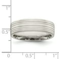 thumbnail image 4 of 925 Sterling Silver 6mm Brushed Fancy Band Ring Size 11.5, 4 of 7