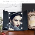 thumbnail image 4 of LED Folding Makeup Mirror Desktop Luminous Tri-Fold Dimming Mirror LED Desktop Makeup Mirror LED With Light Mirror, 4 of 6
