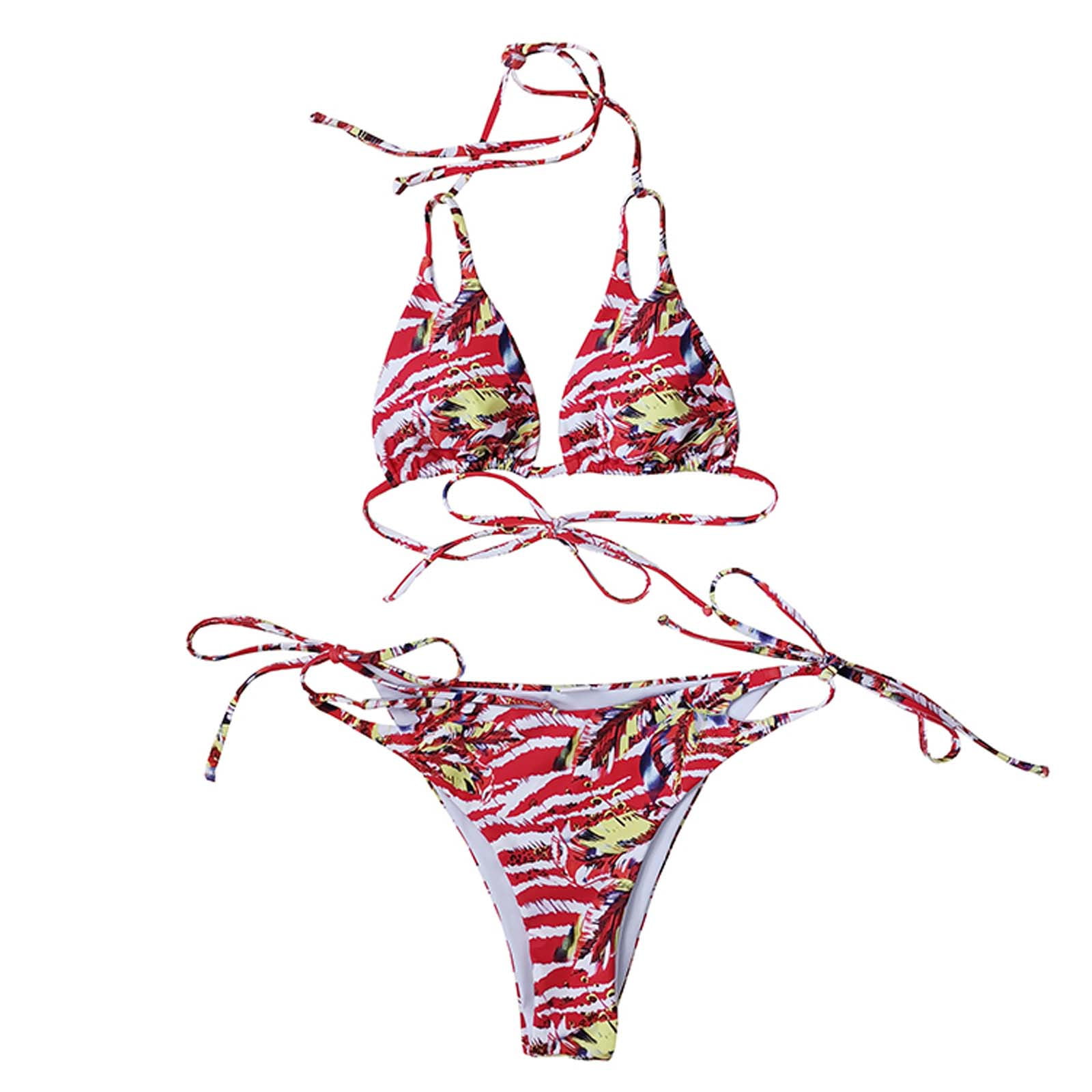 Triangle Bikini Sets for Women Sexy String Bikini 2 Piece Bathing Suit ...