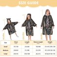 thumbnail image 4 of FORMRS Wearable Blanket Hoodie with Sleeves for Kids Cozy Flannel Sweatshirt, Dark Flowers Pattern, 4 of 7