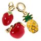 thumbnail image 5 of 3 colgantes de frutas: colgante de metal 3D de manzana, piña y avellanas, ideal para collares, pulseras, pendientes, joyas y llaveros., 5 of 6