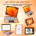 thumbnail image 5 of Transparent 360° Swivel Keyboard Case for iPad Air 11", iPad Air 5/4, iPad Pro 11" 2018-2022, Multi-Touch Trackpad, 7 Color Backlit,Orange, 5 of 8
