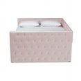 thumbnail image 4 of Baxton Studio Larkin Modern and Contemporary Pink Velvet Fabric Upholstered Full Size Daybed with Trundle, 4 of 7