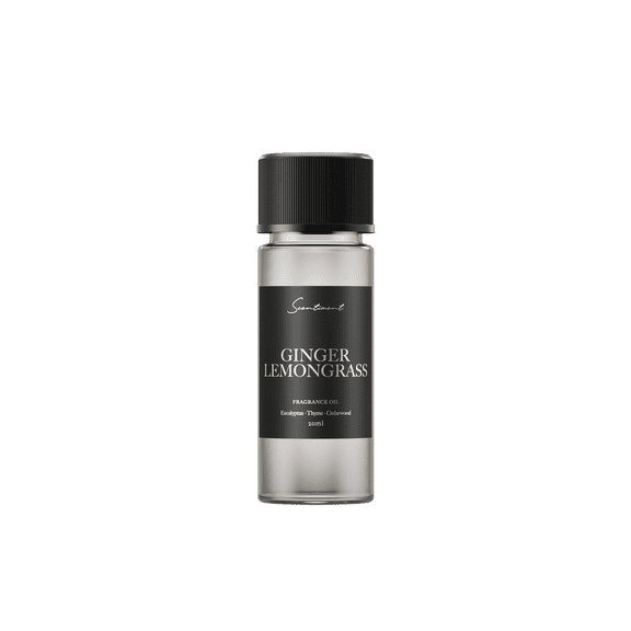 Scentiment Ginger Lemongrass Fragrance Oil – 20ml | Aromatherapy Diffuser Oil | Spa-Inspired Fresh & Invigorating Scent
