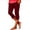 Wine, variant on Noric Women's Capri Pants with Pockets Lace Hem Cropped Leggings Skinny Stretch Casual Summer Workout Yoga Pants