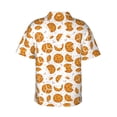 thumbnail image 3 of Haiem Yellow Biscuit Printed Hawaiian Shirt for Men - Men’s Casual Beach Summer Shirts - Stretch Fabric with Modern Fit-Small, 3 of 9