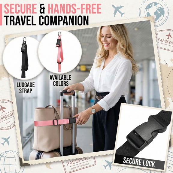 Travel Luggage Fixed Strap External Backpack Strap With Release Buckle Portable Travel Bag Security Belt Luggage Connector Holder