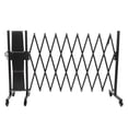 thumbnail image 5 of Metal Expandable Barricade Gate, 17.72FT Folding Security Gate with Wheels, Flexible Retractable Fence Gate, Mobile Barrier Gate, Portable Safety Barrier, Black, 5 of 9