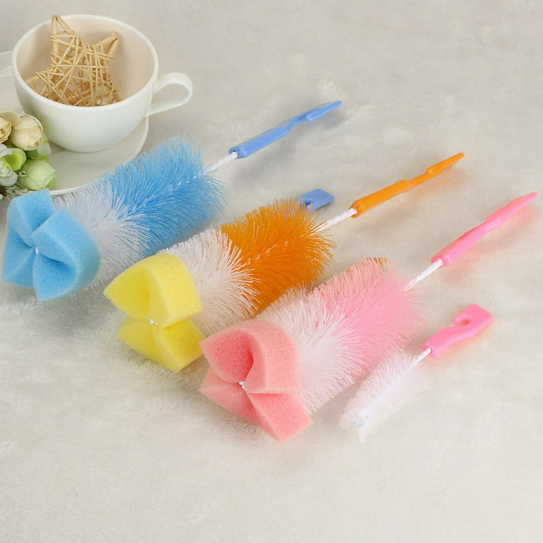 Plebolo 6 Pcs Cleaning Brush Set, U-Shaped, Gap, Corner Brushes for Cups and Bottles, Polypropylene