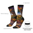 thumbnail image 4 of Bingfone Compression Socks for Women and Men Long Socks for Running Athletic Cycling Nurse- Colorful Maple Leaf Beach Turtle, 4 of 6