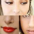 thumbnail image 3 of Nose Rings Hoop Nose Ring Silver 20g Gauge 8mm 10mm 12mm Piercing Hoops Briana Williams Jewelry, 3 of 3