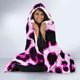thumbnail image 3 of Manta con capucha estampado leopardo rosa, 3 of 5