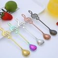 thumbnail image 2 of Music Note Spoons  Stainless Steel Creative Musical Notation Shaped Coffee Spoons Kitchen Utensil Spoon Set for Tea Dessert Drink Mixing Milkshake Stirring Spoon Silver, 2 of 11