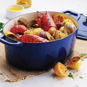 Tramontina Bestow 7-Quart Enameled Cast Iron Oval Dutch Oven with Lid, Gradated Cobalt, Oven-Safe