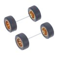 thumbnail image 1 of Delike par de ruedas de coche de juguete reemplazables 1/64 Neumático de coche de juguete Rueda de coche de juguete para reemplazo, 1 of 7