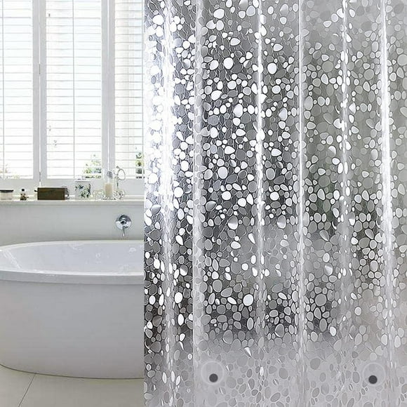 Doublure de Rideau de Douche Écologique pour Kiosque, Oeillets Métalliques Antirouille et Aimants, Doublure de Rideau de Douche à Fond Lesté, Doublure Sans Chlore, Inodore et à Séchage Rapide pour Baignoires