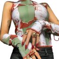 thumbnail image 2 of xiaxaixu Female Floral Print Round Neck Sleeveless Crop Tops Short Vest, 2 of 9
