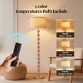 thumbnail image 5 of 67" Modern Farmhouse Floor Lamp for Living Room with Remote Control Sphere Resin Tall Standing Lamp with 3 Color Temperatures for Bedroom, Office, 5 of 9