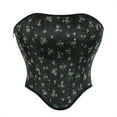 thumbnail image 2 of Yuwull Corset Crop Top Bustier Underbust Boned Backless Sleeveless Strapless Off Shoulder Aesthetics For Women T2kss, 2 of 9