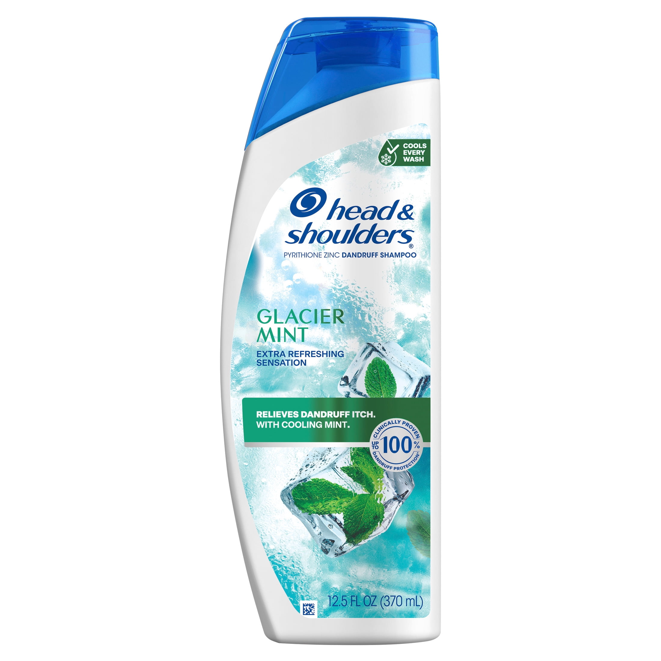 Head & Shoulders Anti-Dandruff Glacier Mint Shampoo, 12.5oz, Cooling, Itch Relief Dandruff Shampoo