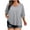 Silver, variant on tarylea Plus Size Tops for Women Elbow Length Sleeve V Neck T-Shirts Casual Loose Summer Trendy Tops