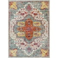 thumbnail image 4 of JONATHAN Y CALIFORNIA VINTAGE 5 x 8 Area Rug, Zafra Vintage Medallion - Coral/Blue/Multi, CAV100A-5, 4 of 10