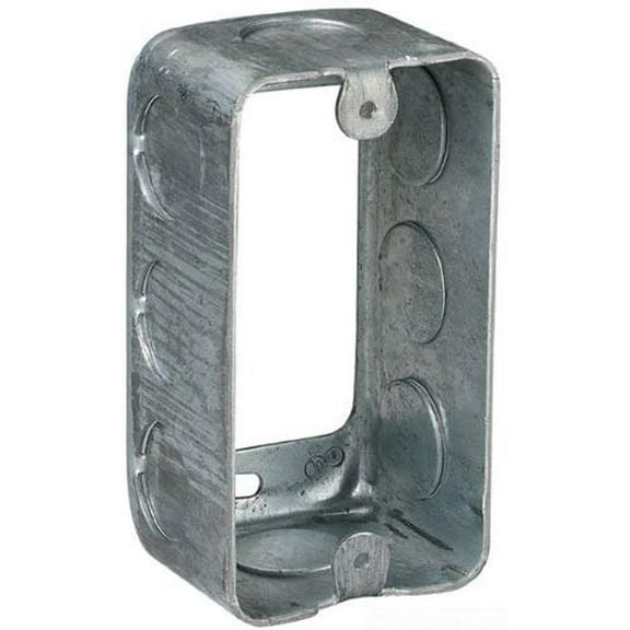 Steel City 59361-1/2 Handy/Utility Outlet Box Extension Ring, Drawn Construction, 4-Inch Length by 2-1/8-Inch Width by 1-7/8-Inch Depth, Galvanized