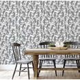 thumbnail image 3 of S4Sassy Peel and Stick Wall Covering, Monochrome Seahorse Waves Removable Wall Wrap - Grey Instant Walls Makeover Mural for Bathroom, Laundry Room, Closet - Self-Adhesive Wallpaper Vinyl -25"x60", 3 of 5