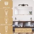 thumbnail image 5 of Kira Home Ashton 28" 4-Light Farmhouse Vanity / Bathroom Light + Hammered Glass Shades, Smoked Birch Finish, 5 of 7