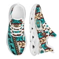 thumbnail image 1 of Zapatos de malla ligeros con cordones y diseño étnico tribal azteca para mujer, zapatos con plataforma y tótem de caballo tribal, 1 of 6