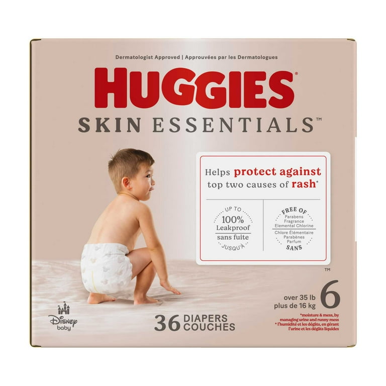 Huggies Skin Essentials Baby Diapers for Sensitive Skin, Size