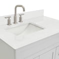thumbnail image 5 of Ariel Hamlet 36 In. Left Offset Rectangle Sink Bathroom Vanity With Carrara White Quartz Countertop 1.5 Edge In Grey, 5 of 11