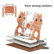 UNICOO® Toddler Slide and Swing Set, 4 in 1 Kids Indoor and Outdoor Playground Combination Climber/Slide/Swing/Basketball Hoop for Boys & Girls (4 in 1 - Light Orange)