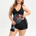 thumbnail image 5 of Rotm Plus Size Swimsuit Plus Size One Piece Swimsuits for Women Tummy Control Bathing Suits Full Coverage Swimwear Black,3XL, 5 of 5