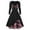 Pink, variant on Women Dress Long Sleeve Plaid Print Gothic Dress Flowy Contrast Splicing Double Swing Dress Fashionable Basic Clothes Pink S