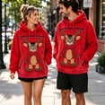 thumbnail image 4 of LYXSSBYX Women's Cute Reindeer Fleece Hoodie with Pet Pouch Christmas Cat Dog Carrier Sherpa Pullover Sweatshirt, 4 of 5