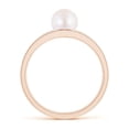 thumbnail image 2 of ANGARA Japanese Akoya Cultured Pearl Triple Split Shank Ring in 14K Rose Gold for Women | June Birthstone, Birthday, Anniversary, Jewelry Gift for Women | Pearl Ring, 2 of 8