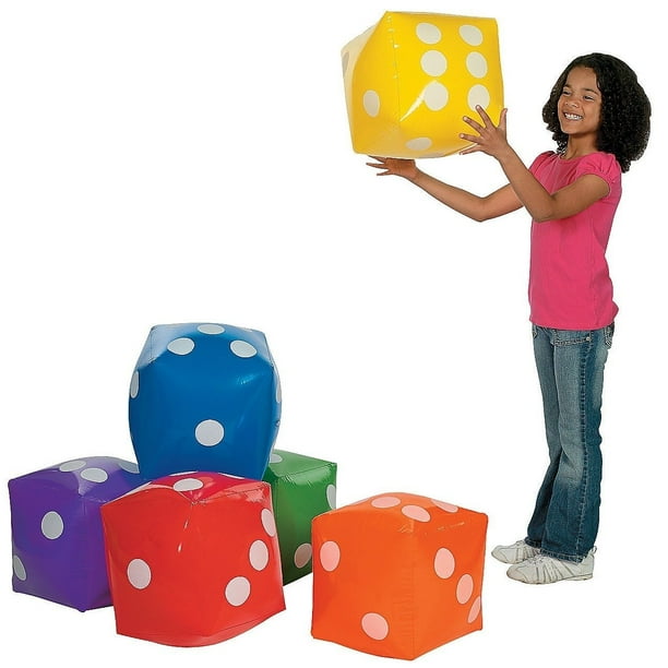 Inflatable Dice (6 pieces) Bulk, Inflatable Dice Set. By Oriental