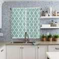 thumbnail image 4 of Cyan Turquoise Morocco Small Curtain Rod Pocket Short Curtains Half Drapes Partition Cabinet Door Window Curtains Home Decor, 4 of 6