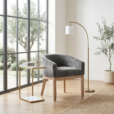 mid century modern upholstered barrel product