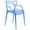 Blue, variant on LeisureMod Twain Mid Century Modern Plastic Accent Dining Armchair with Elegant Wire Design, Stackable Plastic Chair for Indoor/Outdoor Use (Clear)