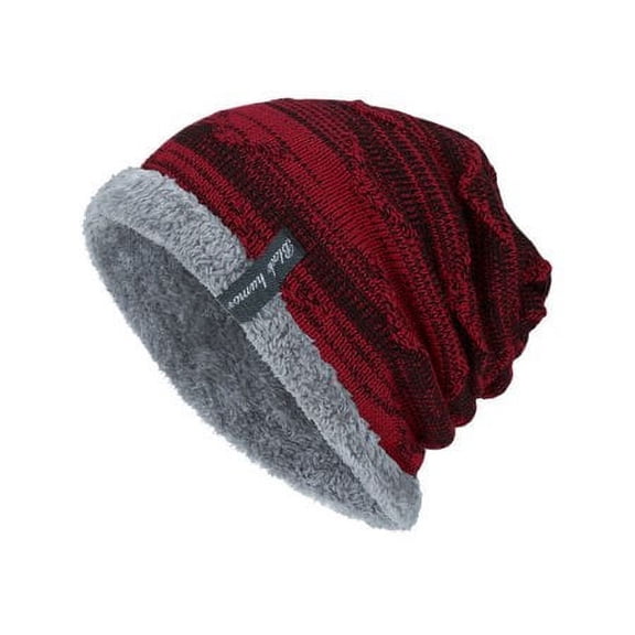 ZOELNIC Men's Boy Knit Wool Beanie Soft Hats Winter Warm Ski Slouch Baggy Outdoor Caps